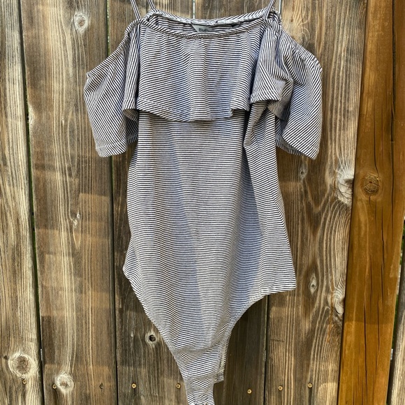 Bluenotes Striped Body Suit - Picture 1 of 5